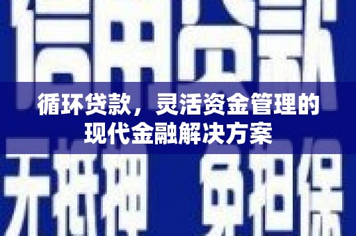 宁海循环贷款，灵活资金管理的现代金融解决方案