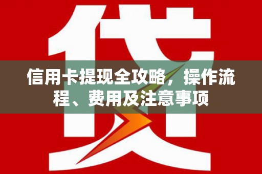 宁海信用卡提现全攻略，操作流程、费用及注意事项