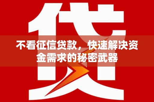宁海不看征信贷款，快速解决资金需求的秘密武器