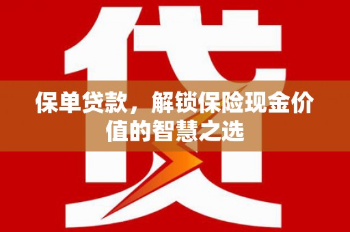 宁海保单贷款，解锁保险现金价值的智慧之选