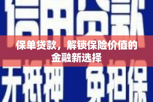 宁海保单贷款，解锁保险价值的金融新选择