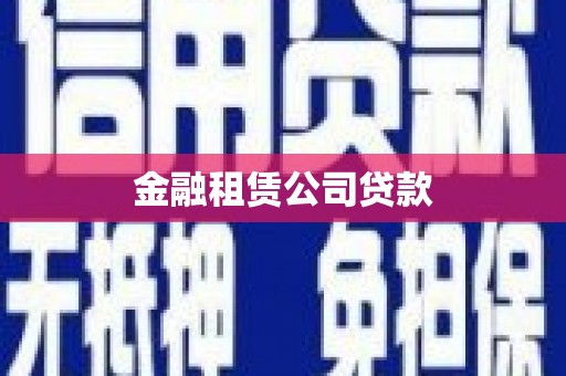 宁海金融租赁公司贷款