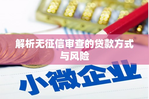 宁海解析无征信审查的贷款方式与风险