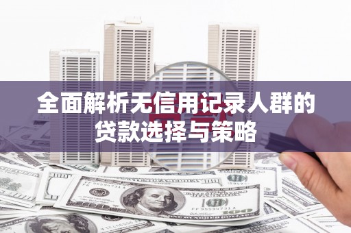 宁海全面解析无信用记录人群的贷款选择与策略