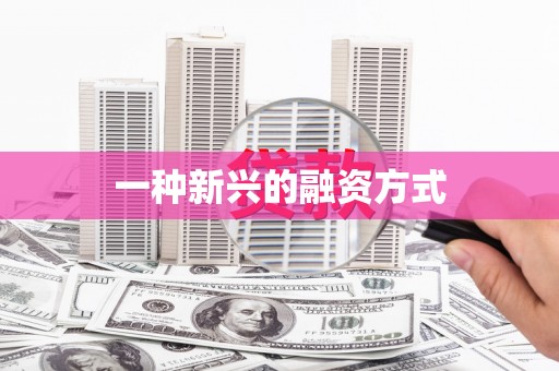 宁海一种新兴的融资方式
