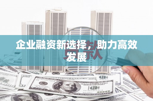 宁海企业融资新选择，助力高效发展
